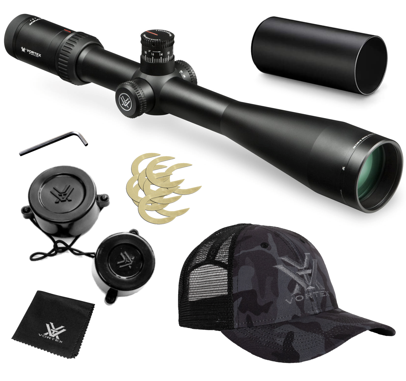 Vortex Optics Viper HSLR 6-24X50 XLR (MOA) Reticle First Focal Plane, 30 mm Tube with Free Hat Bundle - image 1 of 7