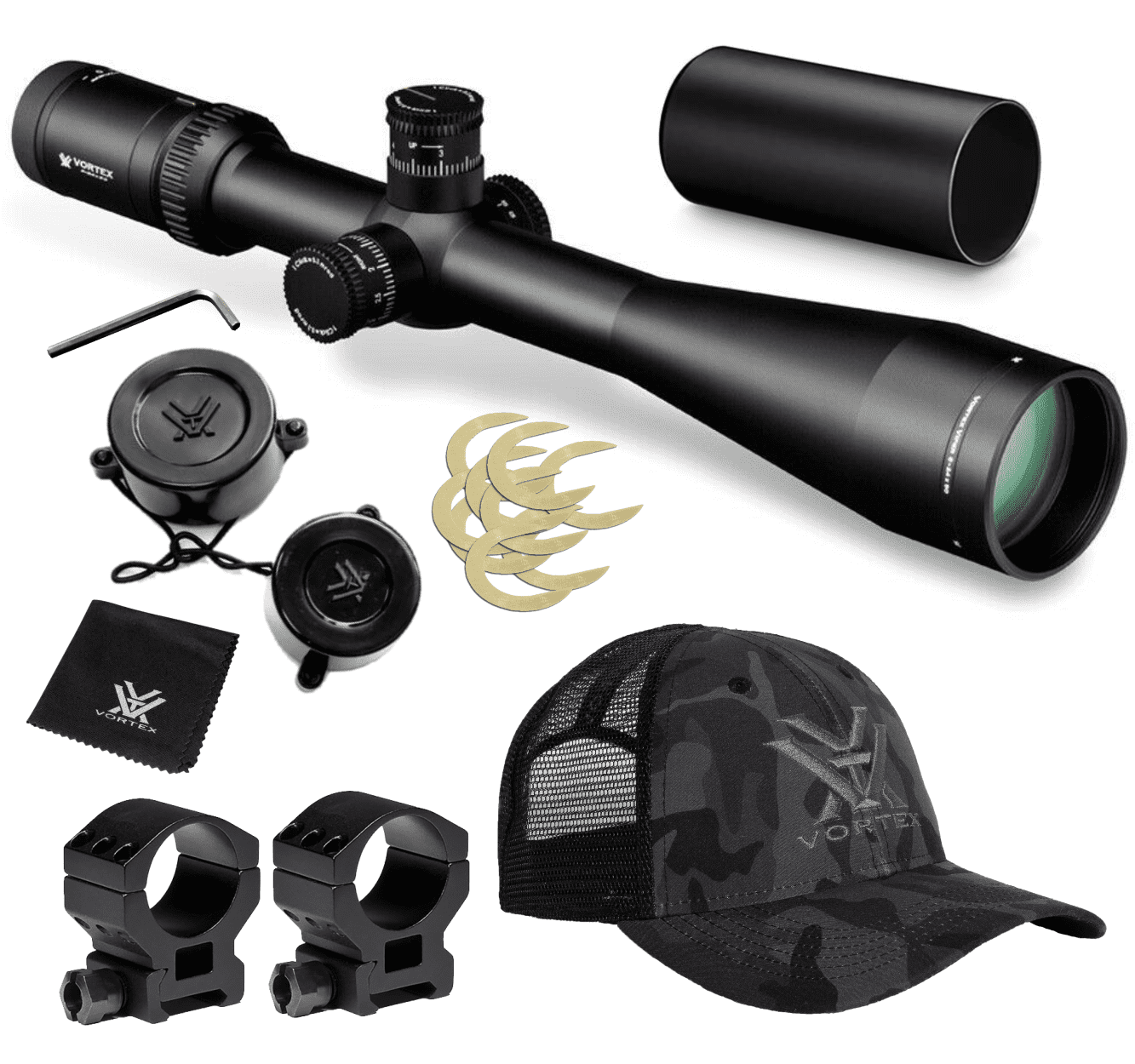 Vortex Optics Viper HST 624x50 VMR1 MRAD 30 mm with 30mm High Rings 1
