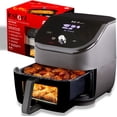 thumbnail image 1 of Vortex Plus 6QT ClearCook Air Fryer, Clear Windows, Custom Program Options, 6-in-1 Functions, Crisps, Broils, Roasts, Dehydrates, Bakes, Reheats, from the Makers of Pot, Black, 1 of 5
