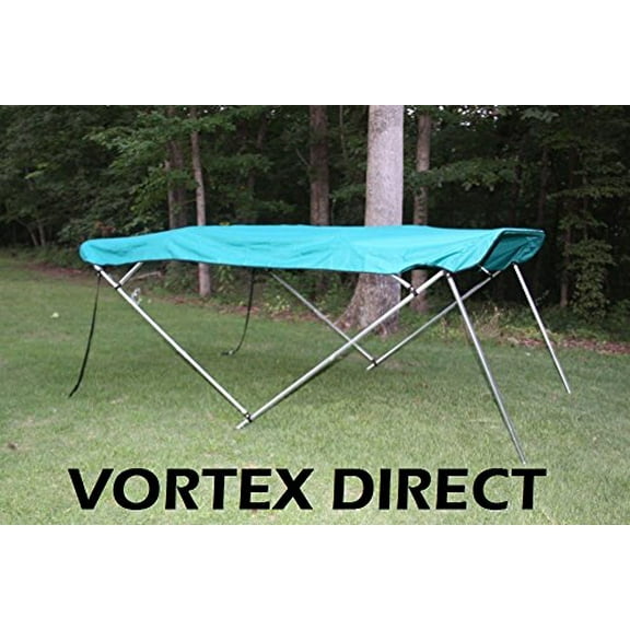 Vortex TEAL Pontoon/Deck Boat Complete Kit 4 Bow Bimini Top, 10' Long, 85-90" Wide, 54" High
