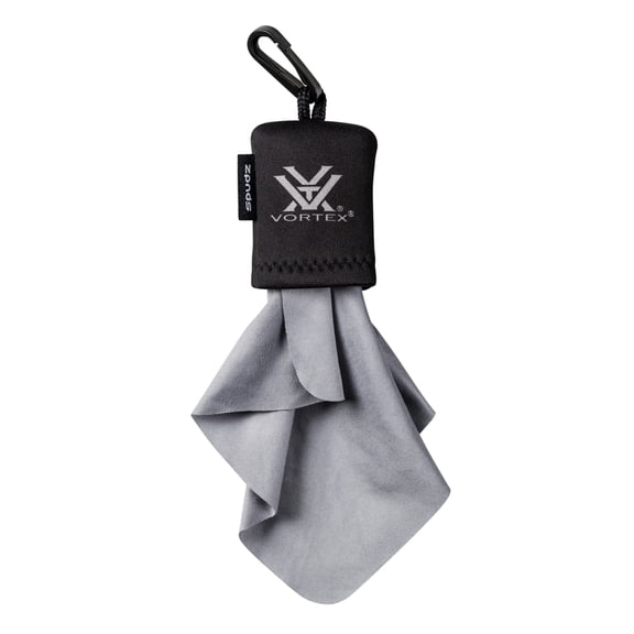 Vortex SPUDZ Microfiber Cleaning Cloth with Neoprene Pouch, Safe for All Glass, Washable, Attaches to Key Chains, Zippers, Bags (SPUD)
