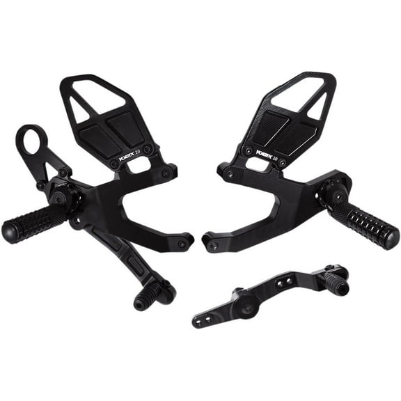 Vortex v3 2.0 Black Aluminum Motorcycle Rearsets (RS184K)