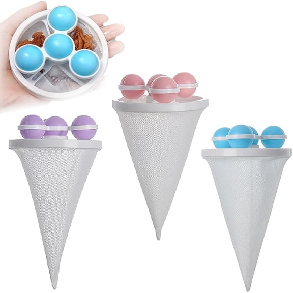 Vortexes Float Hair and Lint Catcher, Floating Hair Filtering Mesh Removal, Laundry Lint Fur Catcher for Washing Machine Pet Hair Remover, Reusable Laundry Lint Trap Mesh for Washer (Mix)
