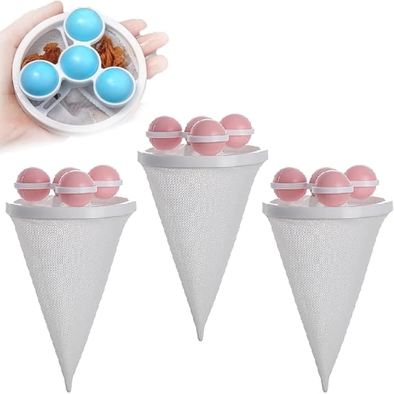 Vortexes Float Hair and Lint Catcher, Floating Hair Filtering Mesh Removal, Laundry Lint Fur Catcher for Washing Machine Pet Hair Remover, Reusable Laundry Lint Trap Mesh for Washer (Pink)