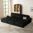 thumbnail image 1 of Vorthio Modular Sectional Sofa,Corduroy Boneless Couches for Living Room,Cozy Foldable Cloud Couch,No Assembly Required, Black, 1 of 6