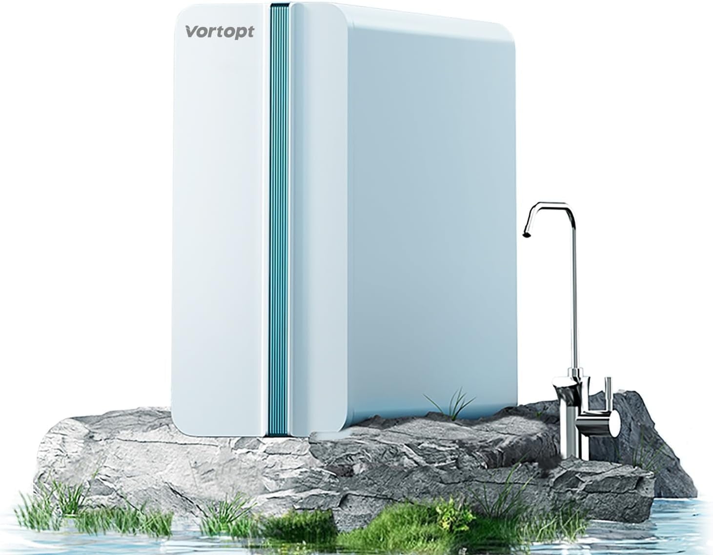 Vortopt DR5 1000 GPD Reverse Osmosis Alkaline/Remineralization Water Filtration System, Tankless Under Sink RO Water Filter with Smart Display Faucet, 3:1 Pure to Drain, Reduces TDS