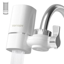 Vortopt Faucet Water Filter for Sink - NSF Certified Water Purifier for Faucet, 400 Gallons Faucet Mount Tap Water Filtration System for Kitchen, Bathroom, Reduces Lead, Chlorine, Bad Taste, T1