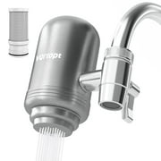 Vortopt NSF Certified Faucet Water Filter for Sink - Mount Tap Water Filtration System for Kitchen,Tub,Reduces Odor, Chlorine and Bad Taste,T2(1 Filter Included)