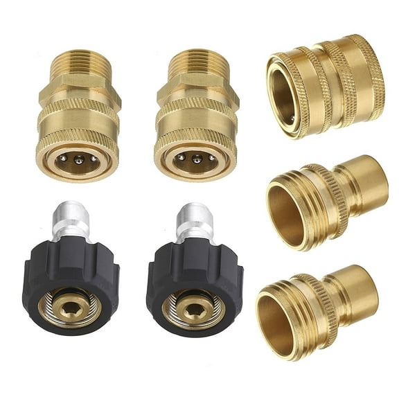 Vortxx Pressure Washer Quick Connect Adapter Set for Sun Joe SPX Series, M22-15mm to 3/8" Quick Release, 5000 PSI, Complete Hassle-Free Set