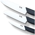 thumbnail image 1 of Vos Ceramic Knives with Covers - 3-Piece Knife Set - Ideal Kitchen Knives - (Black), 1 of 8