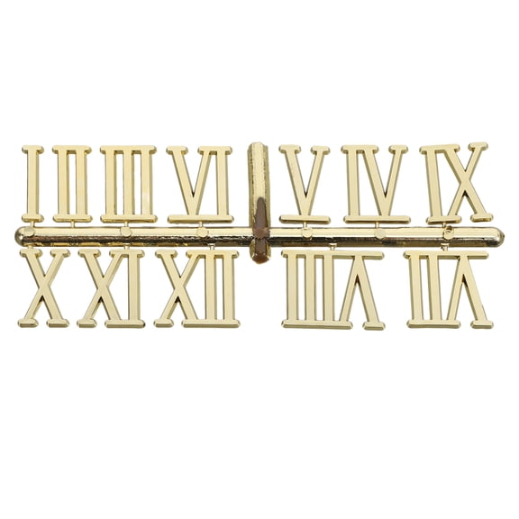 Vosarea 1 Set Clock Kit Golden Roman Numeral Clock Numbers Replacing Clock Face Numbers for Professionals