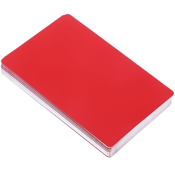 Vosarea Aluminum Alloy Blank Metal Business Cards for Engraving 100pcs Red