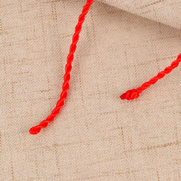 Vosarea 100Pcs Red Braided Rope Weaving Cord for Craft Use Durable Red 2Mm Thick String