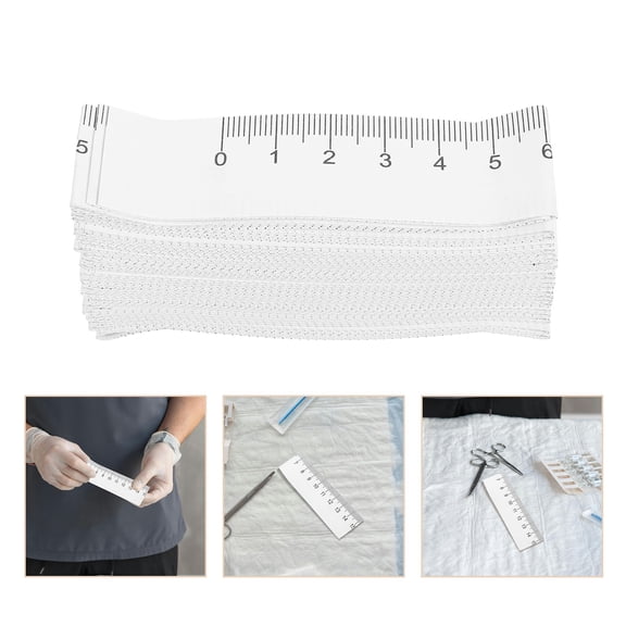 Vosarea 100Pcs White Paper Tape Measure Disposable Double Sided Ideal for Accurate Measuring Tasks