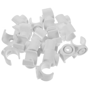 Vosarea 100Pcs White Plastic Pipe Supports PVC Pipe Clips for Home Plumbing Installation