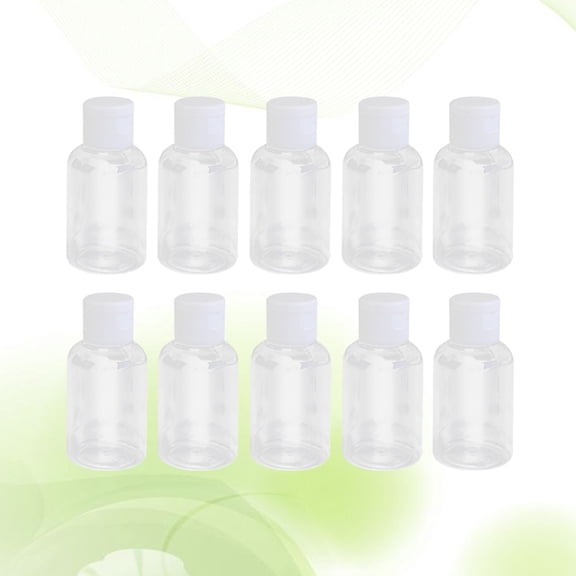 Vosarea 10Pcs 50Ml Durable Transparent Plastic Empty Bottles for Travel and Home Use