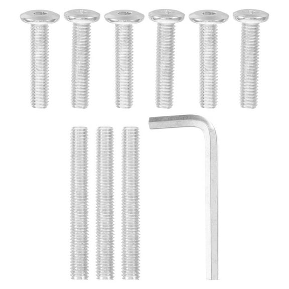 Vosarea 10Pcs Easy Install Plated Scratching Post Screws with Wrench M8 Repair Set