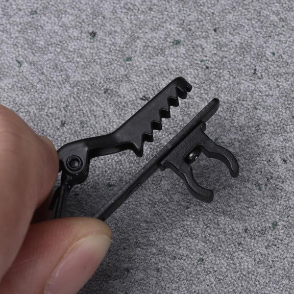 Vosarea 10Pcs Microphone Clip Black for Shows Podium Speeches Lectures with Compact Design