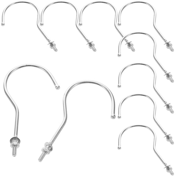 Vosarea 10Pcs Plated Silver Iron S Hooks for Mannequin Body Adjustable Metal Hooks for Wardrobe Display