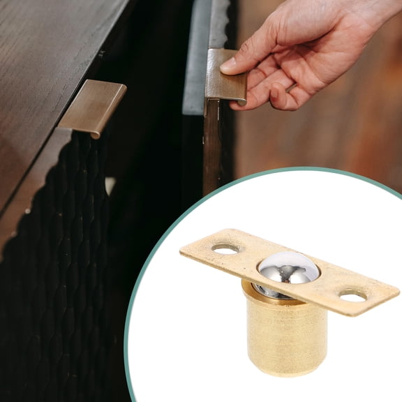 Vosarea 10Pcs Polished Copper Door Ball Catch for Cabinet and Closet Door Catch with Adjustable Angle