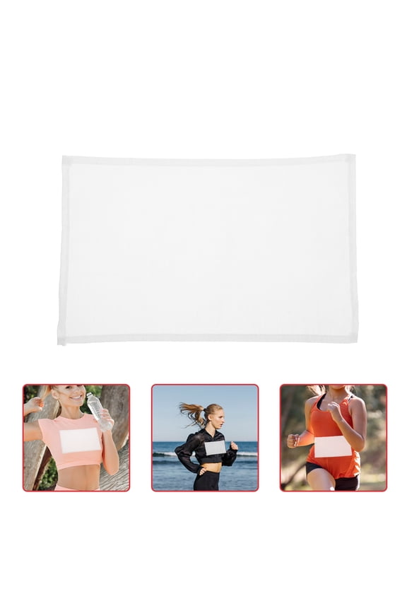 10Pcs White Running Race Bibs Durable Material Reusable for Sports Events and Marathon Competitions