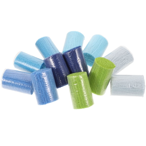 Vosarea 12Pcs Tufting Yarn for Rug Making Acrylic Fiber for DIY Crafts Pillows Blankets Cushions