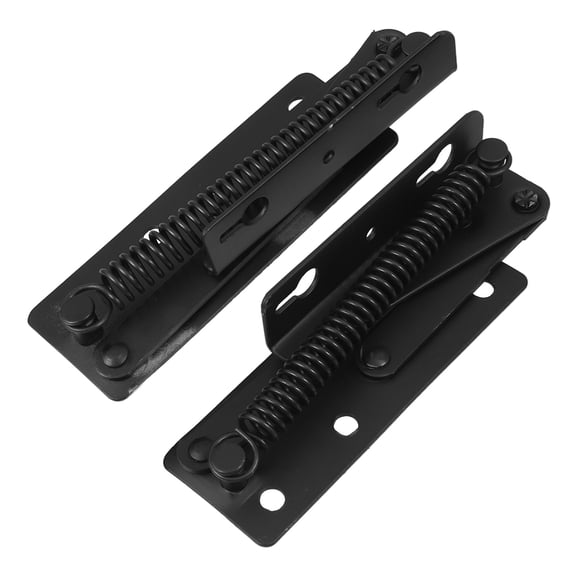 Vosarea 1Pair Black Steel Lift and Up Hinges for Cabinet Doors Smooth Safe Edges Rust Resistant