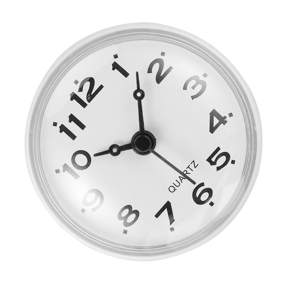Vosarea 1Pc Anti Fog Waterproof Wall Clock with Suction Cup for Bathroom and Kitchen