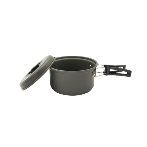 Vosarea 1Pc Black Cooking Pot Multi Function Open Fire Heating Pot with Handle Durable for Home Use