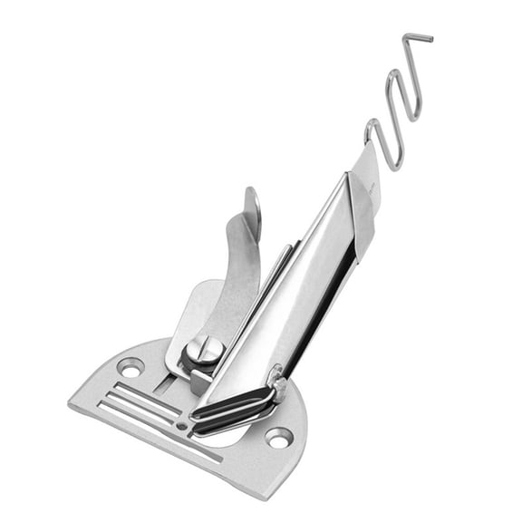 Vosarea 1Pc Durable Silver Sewing Machine Presser Foot Accessories Foldable Pull-Barrel Edging Device