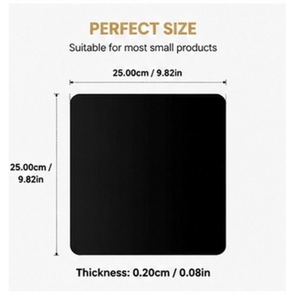 Vosarea 1 Piece Portable Black Acrylic Photo Studio Backdrop Board, Flat Lay Photography Background Panel for Product Photos