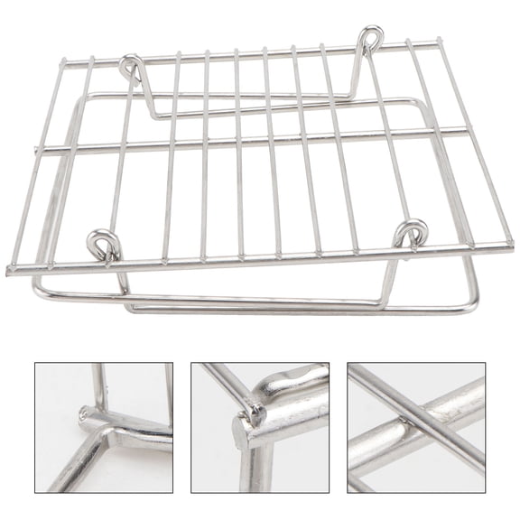 Vosarea 1Pc Stainless Steel Barbecue Rack Plated Silver Smooth Surface Outdoor Camping Use