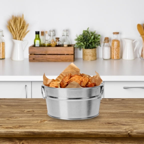 Vosarea 1Pc Stainless Steel Chicken Bucket for Restaurant Use Rust Resistant Food Storage