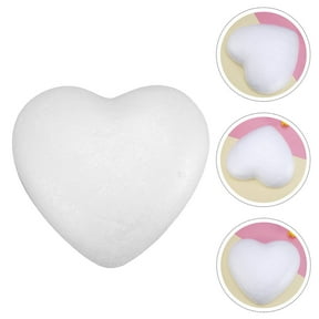 Vosarea 1Pc White Polystyrene Foams Heart for DIY Craft Modeling Romantic Decoration