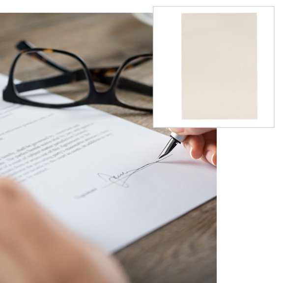 Vosarea 1Set 12K Border Inner Sheet Paper Core for Certificate Printing White Smooth Non Smudge Material