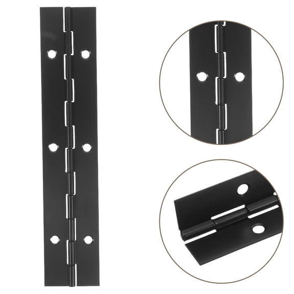 Vosarea 1Set Heavy Duty Black Continuous Piano Hinges for Wood Boxes and Cabinets