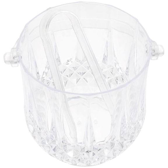 Vosarea 1Set Clear Ice Storage Bucket for Bars and Ktv with Handle and Stylish Design