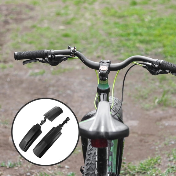 Vosarea 1Set Easy Install Black Bike Mudguard Durable Sturdy Protective Cycling Accessory