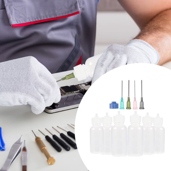 Vosarea 1Set Portable Reusable Needle Bottle with Fine Tip for Glue Oil and Fluid Dispensing