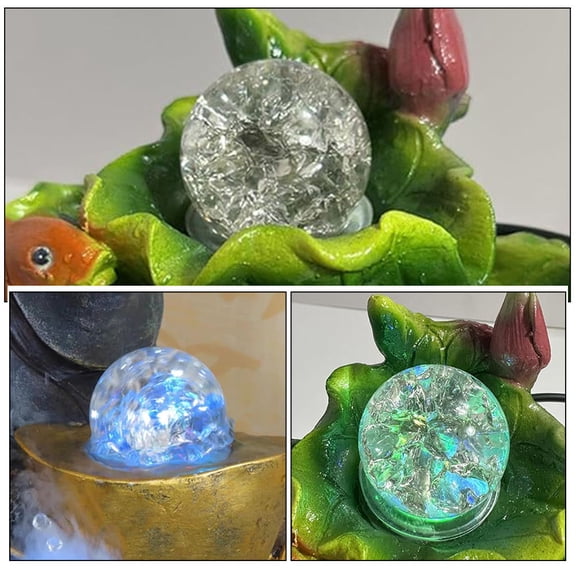 Vosarea 1Set Transparent Crystal Ball for Fountain Water Decoration Stylish Desktop Sphere Ornament