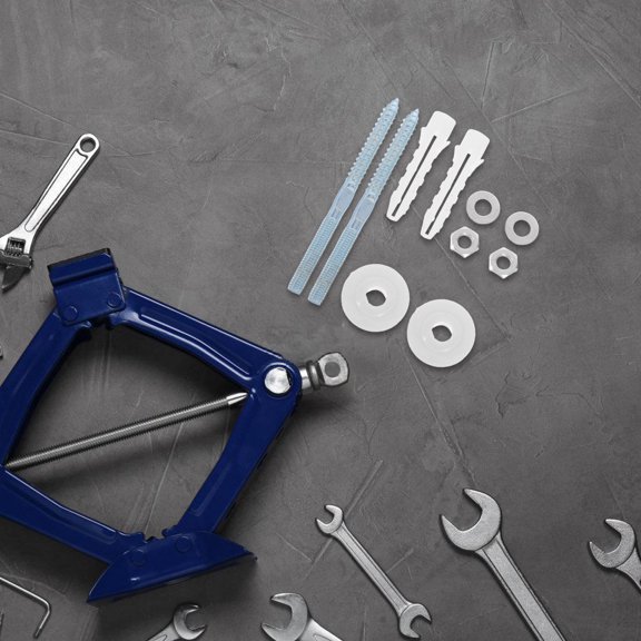 Vosarea 1Set Versatile Basin Fastening Kit with Highstrength Screws for Wall Mounted Sinks