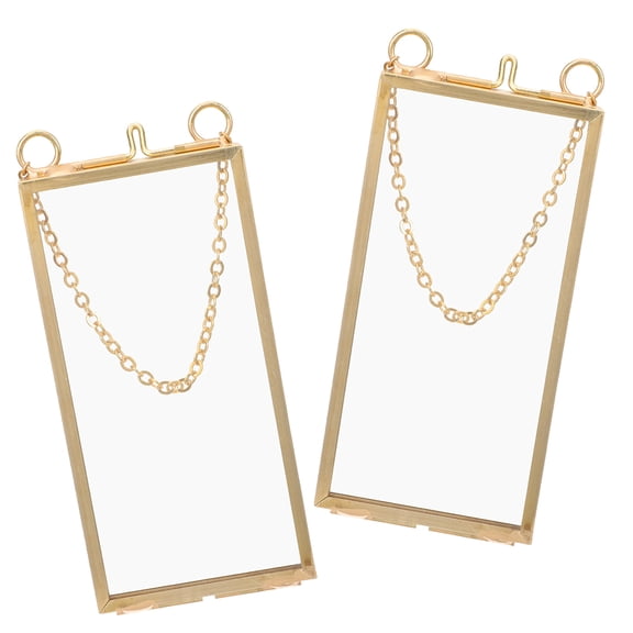 Vosarea 2 Pcs Double Frame Retro Decor Vintage Frames Art Display Frame Photo Frame Specimen Folder Decorate