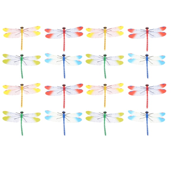 Vosarea Artificial Dragonflies Red PP Plastic 20pcs