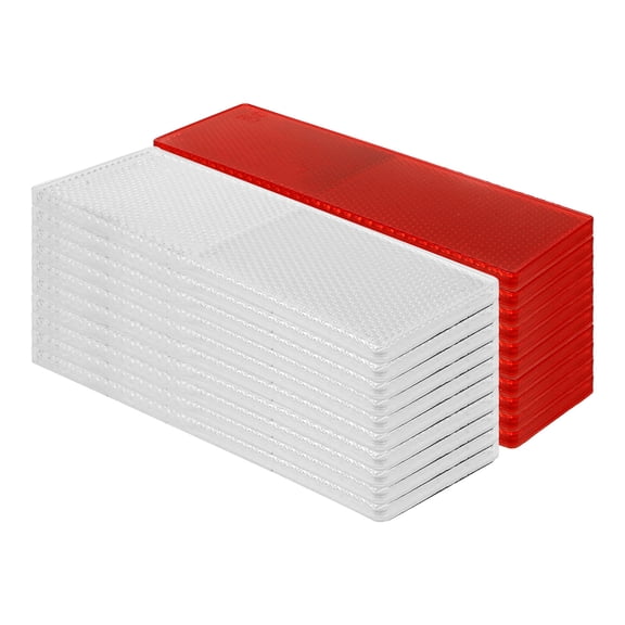 Vosarea 20pcs Vehicle Reflective Stickers Plastic Red for Low Visibility Driving
