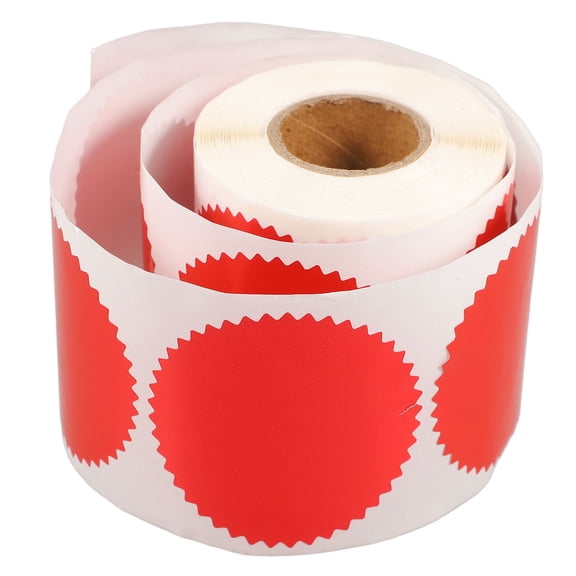 Vosarea 250Pcs Red Adhesive Embossing Seal Labels for Certificates Awards Books and Formal Document Sealing