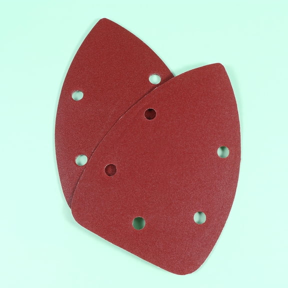 Vosarea 25Pcs Red Triangle Back Sandpaper for Polishing Aluminum Copper Hardwood Materials