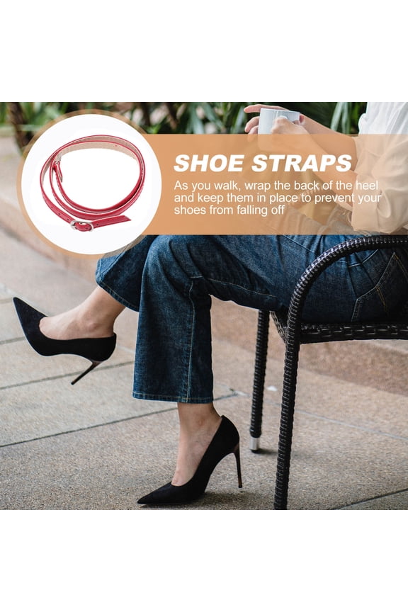 2Pairs Red Shoe Strap Extender for High Heels Adds Charm and Prevents Slipping
