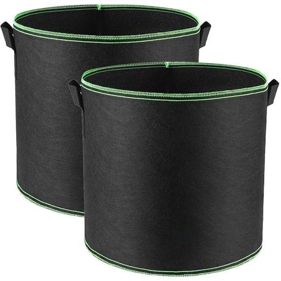 Vosarea Breathable Black Non-Woven Plant Grow Bags, Safe for Moving Plants, Garden Use