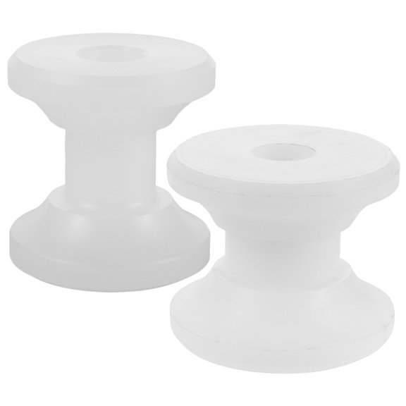 Vosarea 2Pcs Boat Anchor Roller Replacement White Nylon Wheel for Marine Anchor Deployment