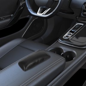 Vosarea Universal Black Car Leg Support Cushion PU Material Comfort 2Pcs